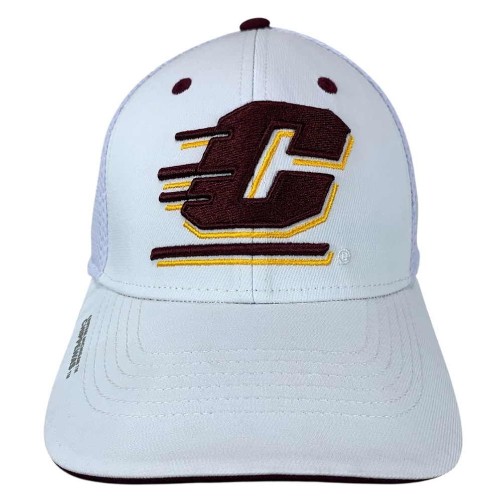Adidas Central Michigan Chippewas Hat White Adjustable CMU C Logo‎ Cap
